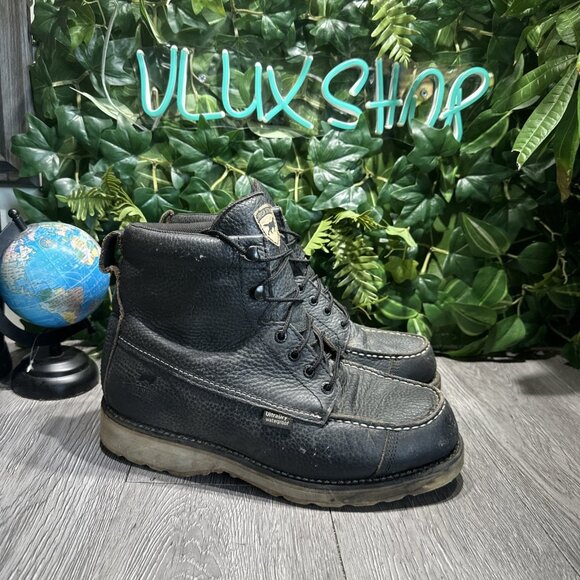 Irish Setter Wingshooter Moc Toe Boots Black Leather 845 Mens Size 9.5 2E - Picture 1 of 11